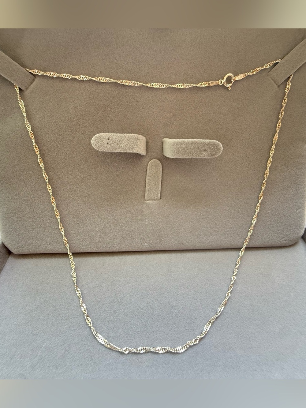 Vintage Italian 925 Sterling Silver 18 Inch Twist Chain Necklace- Unused